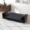 71 inch convertible love seat sofa, American retro beige velvet, suitable for small living room, bedroom, office - Image 3