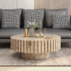 Modern minimalist circular coffee table 31.4'' with natural wood texture, stable and durable, enhancing spatial aesthetics suitable for living rooms, study rooms and offices - Image 2