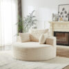 55'L Corduroy Sponge single sofa,No Assembly Required,Fluffy Modern Sleeper Chair for Living room, Bedroom, Lounge and Projection Room(Not a swivel chair.) - Image 21