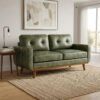65-inch Modern Minimalist Two-Seater Sofa, featuring breathable Foil fabric and solid wood legs - Image 9