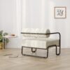 27"L Living room iron sofa chair, lazy individual chair, balcony leisure chair,Modern, Small Space, Easy Assembly - Image 8