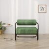 27"L Living room iron sofa chair, lazy individual chair, balcony leisure chair,Modern, Small Space, Easy Assembly - Image 3