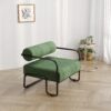 27"L Living room iron sofa chair, lazy individual chair, balcony leisure chair,Modern, Small Space, Easy Assembly - Image 2