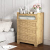 Wood 4 Drawer Dresser for Bedroom, Large Double Dresser with Wide Drawers, Modern Chest of Drawers,Storage Organizer Dresser,Nursery Dresser,for Living Room, Hallway, Bedroom, Kids Bedroom - Image 8