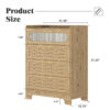 Wood 4 Drawer Dresser for Bedroom, Large Double Dresser with Wide Drawers, Modern Chest of Drawers,Storage Organizer Dresser,Nursery Dresser,for Living Room, Hallway, Bedroom, Kids Bedroom - Image 3