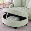Two-seater sofa, double sofa chaise longue, with irregular armrests and backrests, footrest with storage space, comes with two small throw pillows, suitable for living room and bedroom - Image 3