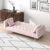 71 inch convertible love seat sofa, American retro beige velvet, suitable for small living room, bedroom, office - Image 10