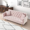 71 inch convertible love seat sofa, American retro beige velvet, suitable for small living room, bedroom, office - Image 11