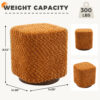 360° Swivel Vanity Stool for Women, Upholstered Makeup Chair, Modern Accent Ottoman for Bedroom, Living Room - Image 4