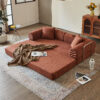 78.8" Compression Sofa,Convertible Floor Sofa Bed-with Pillow Back Support Armrest,Comfy Futon Couch Sleeper Bed,Loveseats Boneless Modular Sectional Sofa,Corduroy fabric,for Living Room,Bedroom - Image 19