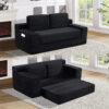 Corduroy Cloud Double Sofa, 2-in-1 Convertible Sofa Bed, Comfortable Boneless Double Sofa, Suitable for Living Room, Apartment, Small Space Grey - Image 13