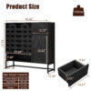 Buffet Cabinet with Storage: 44.49"Black Woven Door Accent Cabinets,with Arched Doors,with Multi layer Adjustable,with Metal Leg,woven door and drawer - for Kitchen Living Dining Room Entryway - Image 9