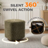360° Swivel Vanity Stool for Women, Upholstered Makeup Chair, Modern Accent Ottoman for Bedroom, Living Room - Image 10