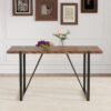 Rustic Industrial Rectangular Wood Dining Table For 4-6 Person, With 1.5" Thick Engineered Wood color Tabletop and Black Metal Legs,Desk For Kitchen Dining Living Room - Image 11