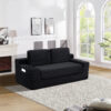 Corduroy Cloud Double Sofa, 2-in-1 Convertible Sofa Bed, Comfortable Boneless Double Sofa, Suitable for Living Room, Apartment, Small Space Grey - Image 15