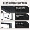 Rustic Industrial Rectangular Wood Dining Table For 4-6 Person, With 1.5" Thick Engineered Wood color Tabletop and Black Metal Legs,Desk For Kitchen Dining Living Room - Image 6