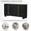 TREXM Sideboard Buffet Cabinet with Storage, Wood Sideboard with Adjustable Shelves and Gold Handles for Kitchen, Dining Room and Living Room - Image 14