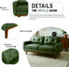65-inch Modern Minimalist Two-Seater Sofa, featuring breathable Foil fabric and solid wood legs - Image 7