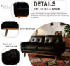65-inch Modern Minimalist Two-Seater Sofa, featuring breathable Foil fabric and solid wood legs - Image 11