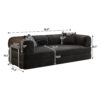 78.8" Compression Sofa,Convertible Floor Sofa Bed-with Pillow Back Support Armrest,Comfy Futon Couch Sleeper Bed,Loveseats Boneless Modular Sectional Sofa,Corduroy fabric,for Living Room,Bedroom - Image 3