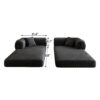 78.8" Compression Sofa,Convertible Floor Sofa Bed-with Pillow Back Support Armrest,Comfy Futon Couch Sleeper Bed,Loveseats Boneless Modular Sectional Sofa,Corduroy fabric,for Living Room,Bedroom - Image 4