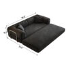 78.8" Compression Sofa,Convertible Floor Sofa Bed-with Pillow Back Support Armrest,Comfy Futon Couch Sleeper Bed,Loveseats Boneless Modular Sectional Sofa,Corduroy fabric,for Living Room,Bedroom - Image 5