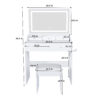 New Large Mirror Vanity Desk for Bed room , Modern Makeup Vanity Set with Power Outlet and Hair dryer holder, 5 Drawers , 3 Lighting Color Adjustable Dressing Table for Bedroom - Image 11