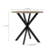 31.5 Inch Round Dining Table, Small Circle Kitchen Table with Metal Black Legs for 2-4 people,Modern Dining Room Table, Brown (only table) - Image 12