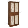 4 Door Cabinet with 1 Drawer, with 4 Adjustable Inner Shelves, Storage Cabinet - Image 5