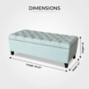 50.25" Storage Ottoman Bench - baby Blue Storage Bench End of Bed with Safety Hinges, Footrest Stool for Living, Dining Room, Entryway and Hallway - Image 11