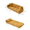 79 inch corduroy sofa bed, foldable double sofa bed with folding armrests, suitable for living rooms and small spaces - Image 9