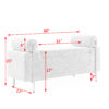 Elegant Upholstered Linen Storage Bench with Cylindrical Arms and Iron Legs for Hallway Living Room Bedroom - Image 28