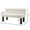Upholstered Dining Bench, End of Bed, Entryway Bench, Ottoman for Dining Room, Bedroom, Living Room, Rubber Wood Leg 300 LBS Support - Image 13