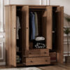 4 Door Wardrobe Armoire Closet with 2 Drawers - Image 7