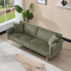 79 inch corduroy sofa bed, foldable double sofa bed with folding armrests, suitable for living rooms and small spaces - Image 2