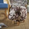 Animal Ottoman/Footstool, Black and White Cow-Shaped Ottoman, Modern Ottoman, Modern Accent Stool Home Decor, Suitable for Living Room, Bedroom, Porch, Garden, Backyard, Balcony - Image 7