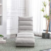 COOLMORE Luxury Upholstered Chaise Lounge Chair with Vibration for Relaxation, Modern Fixed Back Fabric Leisure Recliner Sofa for Living Room/Bedroom - Image 20