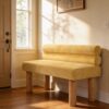 Upholstered Dining Bench, End of Bed, Entryway Bench, Ottoman for Dining Room, Bedroom, Living Room, Rubber Wood Leg 300 LBS Support - Image 6