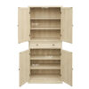 4 Door Cabinet with 1 Drawer, with 4 Adjustable Inner Shelves, Storage Cabinet - Image 6