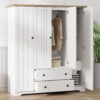 4 Door Wardrobe Armoire Closet with 2 Drawers - Image 2