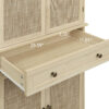 4 Door Cabinet with 1 Drawer, with 4 Adjustable Inner Shelves, Storage Cabinet - Image 7