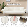 79 inch corduroy sofa bed, foldable double sofa bed with folding armrests, suitable for living rooms and small spaces - Image 7
