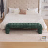 69.7"Wide Modern Upholstered Armless Bed Bench, Channel Tufted Couch Daybed Chaise, Chenille Ottoman Foot Stool for Living Room and Bedroom, Entryway - Image 13