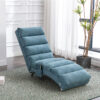 COOLMORE Luxury Upholstered Chaise Lounge Chair with Vibration for Relaxation, Modern Fixed Back Fabric Leisure Recliner Sofa for Living Room/Bedroom - Image 19