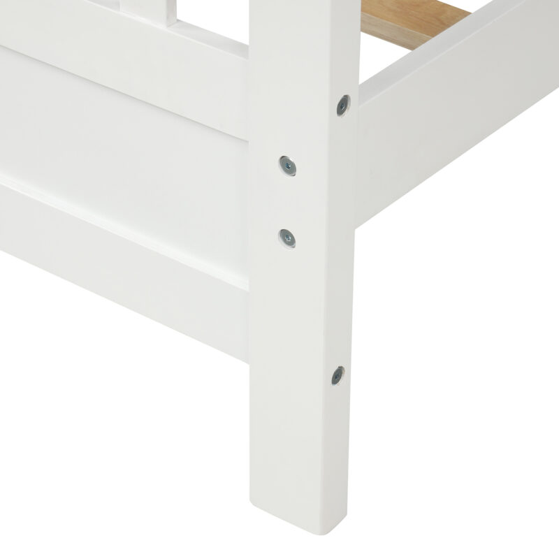 Wood Platform Bed with Headboard and Footboard - Image 3