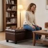 50.25" Storage Ottoman Bench - baby Blue Storage Bench End of Bed with Safety Hinges, Footrest Stool for Living, Dining Room, Entryway and Hallway - Image 5