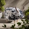 Animal Ottoman/Footstool, Black and White Cow-Shaped Ottoman, Modern Ottoman, Modern Accent Stool Home Decor, Suitable for Living Room, Bedroom, Porch, Garden, Backyard, Balcony - Image 10