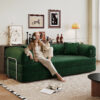 78.8" Compression Sofa,Convertible Floor Sofa Bed-with Pillow Back Support Armrest,Comfy Futon Couch Sleeper Bed,Loveseats Boneless Modular Sectional Sofa,Corduroy fabric,for Living Room,Bedroom - Image 14