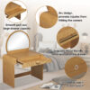 39" Makeup Vanity Table with Mirror Touch Screen Lighted Mirror, Dressing Table with Drawer for Bedroom - Image 17
