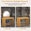39" Makeup Vanity Table with Mirror Touch Screen Lighted Mirror, Dressing Table with Drawer for Bedroom - Image 18